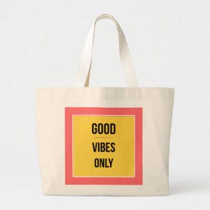 Grande Bolsa Tote Good Vibes Only — Maximalista Retro dos