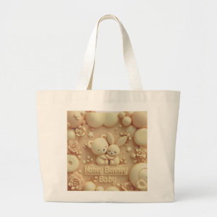 Grande Bolsa Tote Honey Bonny Baby Urso e Coelho Fofos