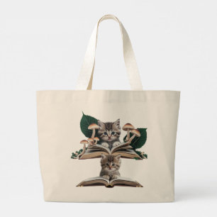 Grande Bolsa Tote Kitten Bibliófila Mágica – Gato Caprich