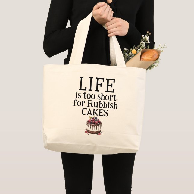 Grande Bolsa Tote LIFE É Muito Curta (Frente (produto))