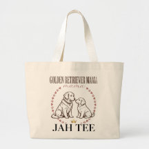 Bolsa Tote Luxuosa Golden Retriever Mama - Mãe Gol
