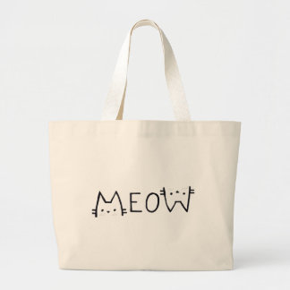 Grande Bolsa tote MEOW de gato fofo