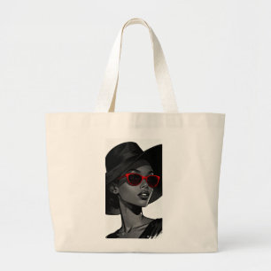Grande Bolsa Tote Mulher Elegante Ilustração de Moda em