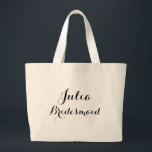Grande bolsa tote nome personalizado<br><div class="desc">BOLSA TOTE PARA DAMAS DE HONRA</div>