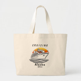 Grande Bolsa Tote Personalizada Cruzeiro Família Alaska P