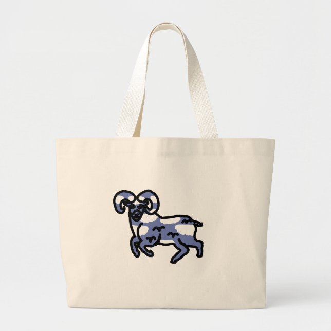 Grande Bolsa Tote Ram Sign Sky (Frente)