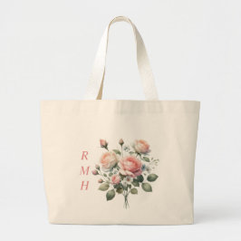 Grande Bolsa Tote Rosa de Junho Personalizada
