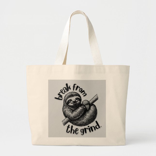 Grande Bolsa Tote Sloth 2 (Frente)