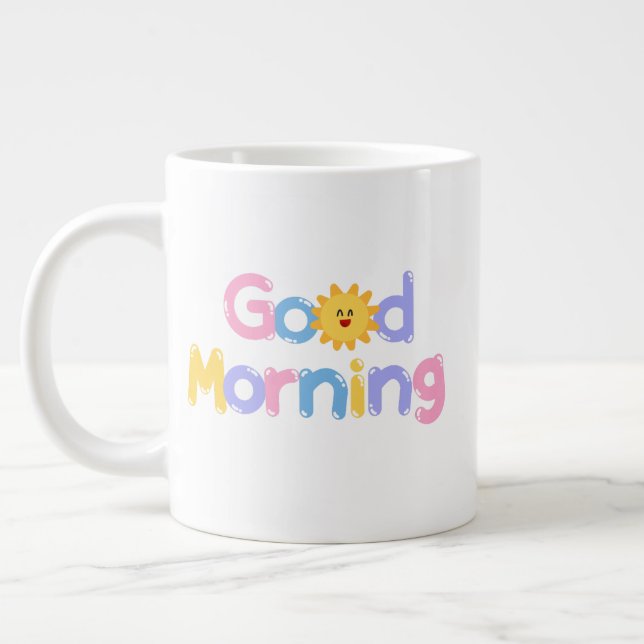 Grande Bom dia Sun 😁 caneca de especialidade de café (Esquerda)