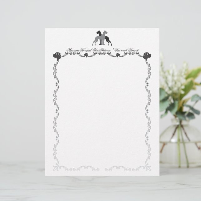 Grande Borda Floral de Dane (Em pé/Frente)