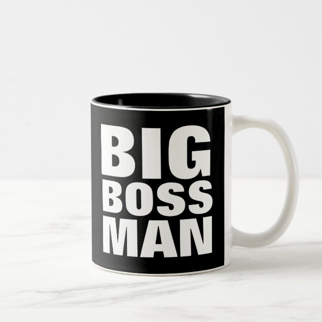 GRANDE BOSS MAN, engraçadinhos canecas de café par (Direita)