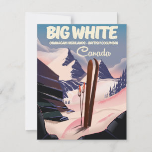 Grande Branco Columbia Britânica Canadá esqui.