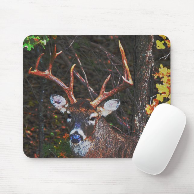 Grande Buck Deer Antlers Nature Mouse Pad (Com mouse)