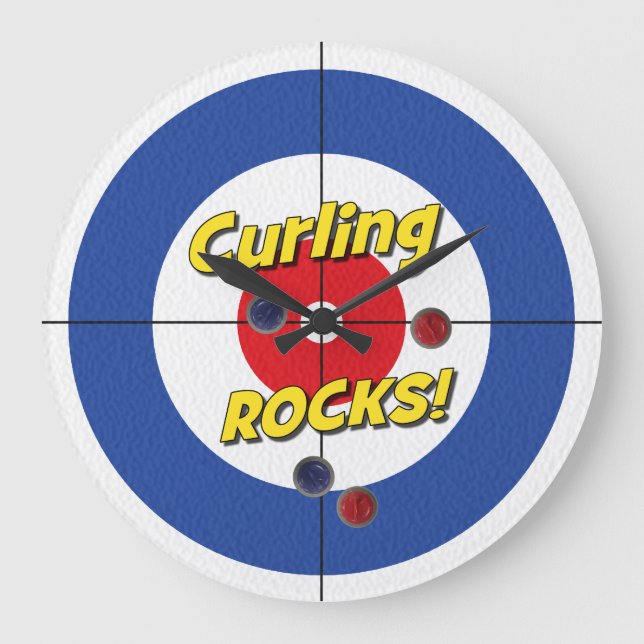Grande "Cachorro ROCKS!" Relógio de Curler - (Azul) (Frente)