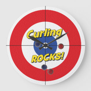 Grande "Cachorro ROCKS!" Relógio de Curler - (Vermelho)