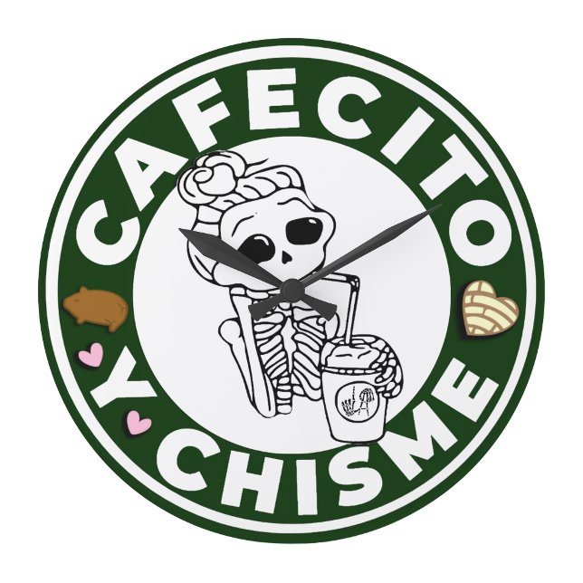 Grande Cafézinho e relógio de fofoca (Cafesito and chisme clock)