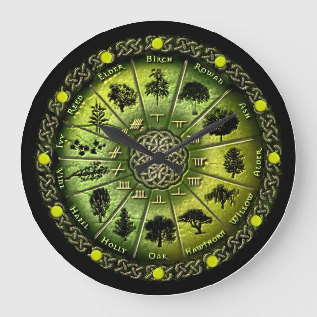 Grande Calendário da Árvore Druid e relógio Ogham (Frente)