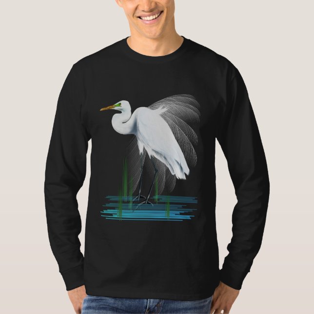 Grande camisa do Egret (Frente)