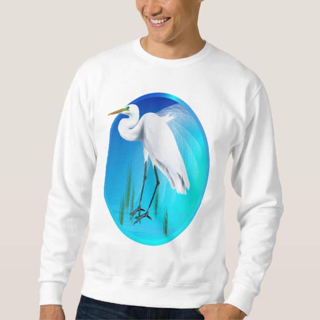 Grande camisa do Oval do Egret (Frente)