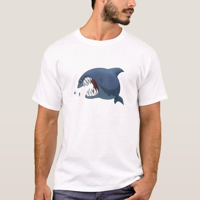 Grande camisa do tubarão branco (Frente)