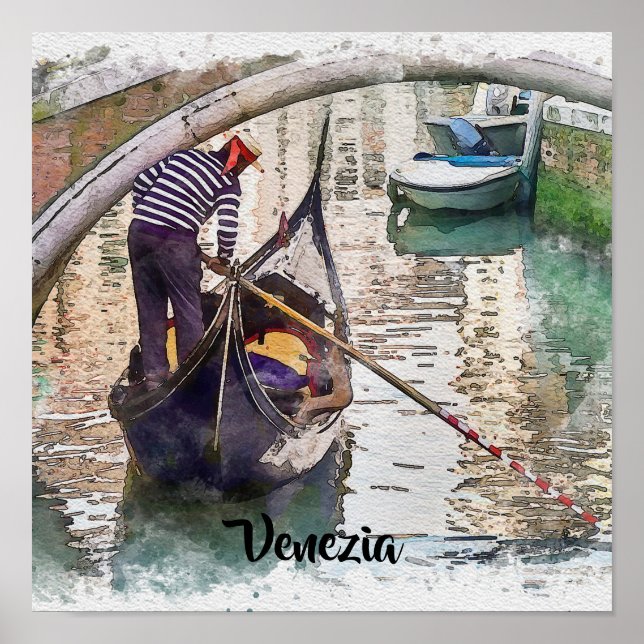 Grande Canal, Veneza, Itália Design Poster (Frente)