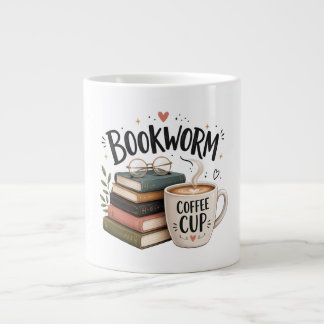 Grande Caneca Amante de Livros e Café