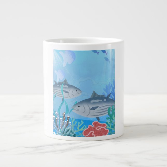 Grande Caneca amostra de café oceano  (Frente)