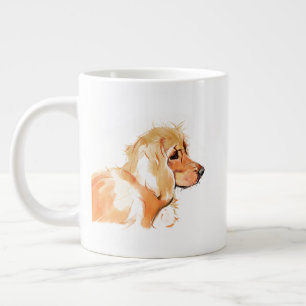 Grande Caneca Cocker Spaniel, Mãe de Cachorro Café Aquare