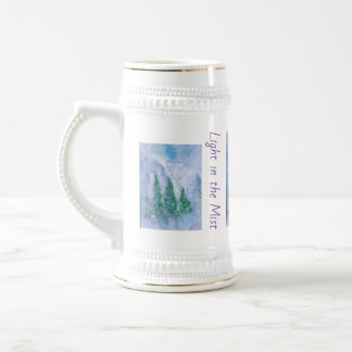 Grande caneca com impressão de arte de uma florest