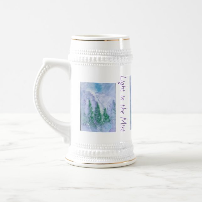 Grande caneca com impressão de arte de uma florest (Esquerda)