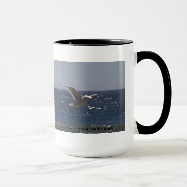 Grande caneca da gaivota parva (Direita)