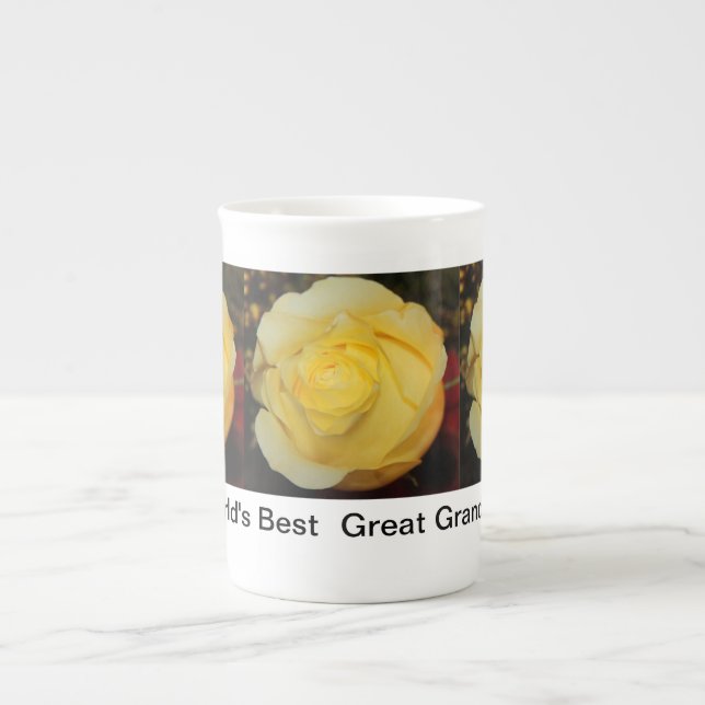Grande caneca da porcelana de osso da avó (Frente)