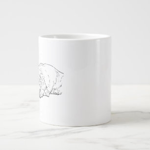 Grande Caneca Dachshund de Pelo Duro - Cerâmica para Café