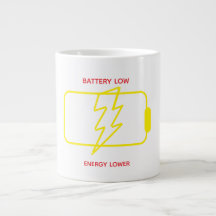 Caneca de bateria baixa – Caneca de café engraçada