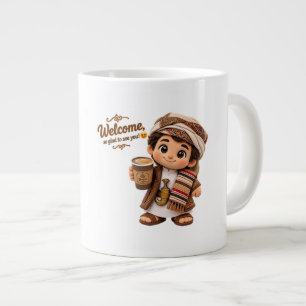 Grande Caneca de Boas-Vindas de Café Shop Iemenita - Bari