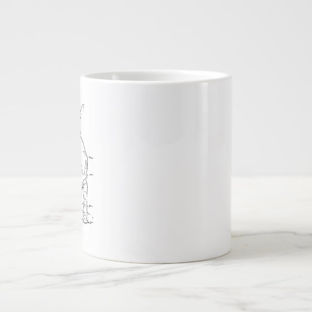 Grande Caneca de Café Amante de Cachorro, Ilustração de B (Frente)