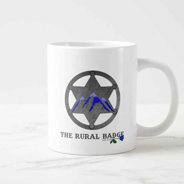 Grande Caneca de Café Branca com Emblema Rural (Direita)