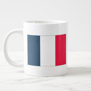 Grande Caneca de Café / Chá com Bandeira Francesa e Hino 