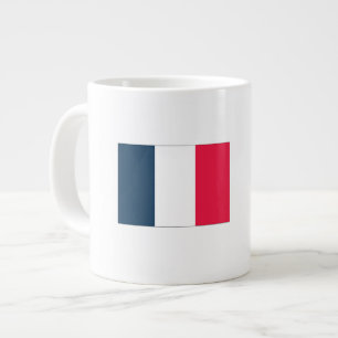 Grande Caneca de Café / Chá com Bandeira Francesa e Hino 