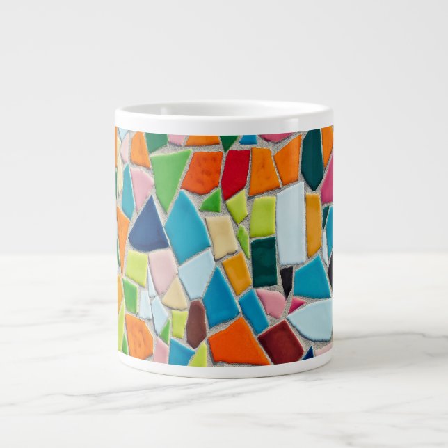 Grande caneca de café com azulejos mosaico (Frente)