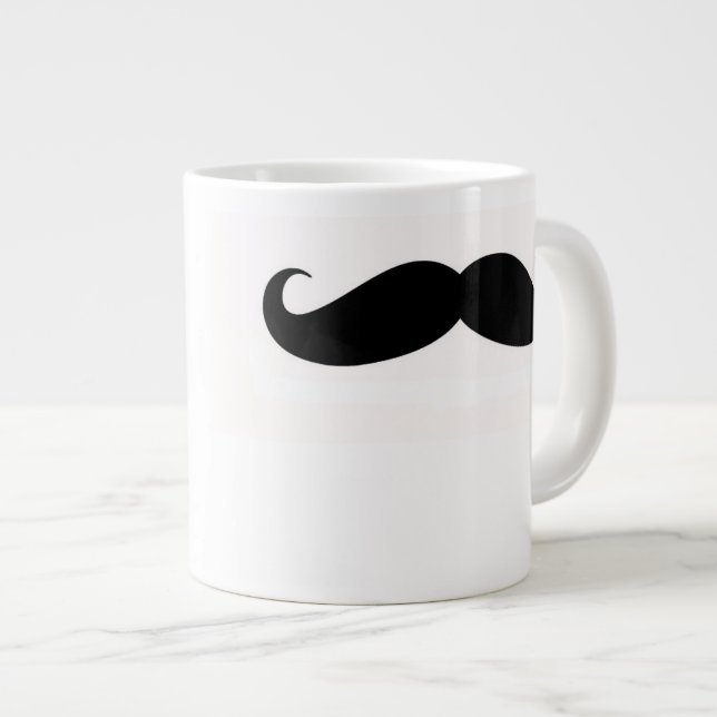 Grande Caneca de café com bigode (Frente Esquerda)