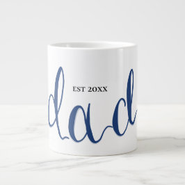 Grande Caneca de Café com Caligrafia do Ano de Fundação d