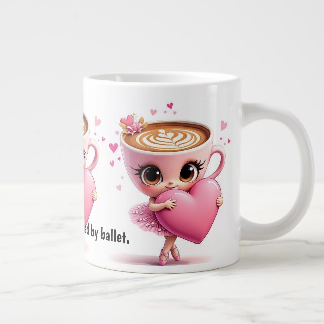 Grande Caneca de Café com Citação de Bailarina (Direita)
