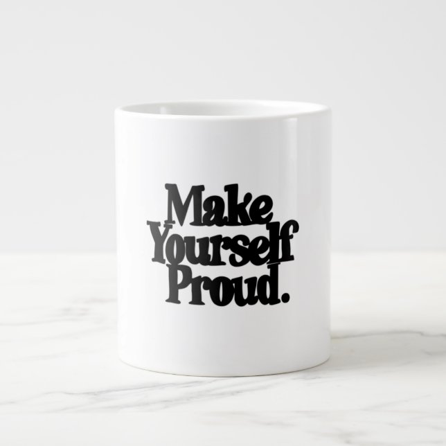 Grande Caneca de Café com Citação Motivacional Faça-se Or (Frente)