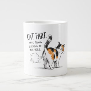 Grande Caneca de Café com Desenho Engraçado de Gato Fazen