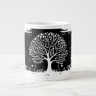 Grande Caneca de Café com Efeito de respingo da Árvore da