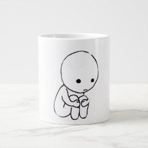 Grande Caneca de Café com Estética de Humor Triste