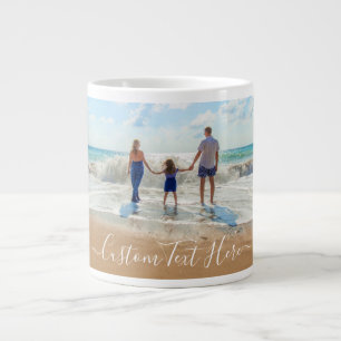 Grande Caneca de Café com Foto da Sua Família Presente co