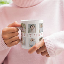 Caneca de Café com Fotos Personalizadas Melhor Mãe