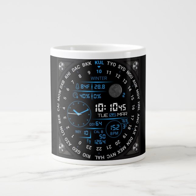 Grande Caneca de Café com um Design Humorístico (Frente)